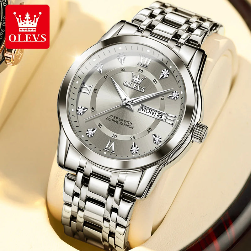 OLEVS Brand Fashion men's watches - Olevs - Embellish Gold Jewelry & Diamond
