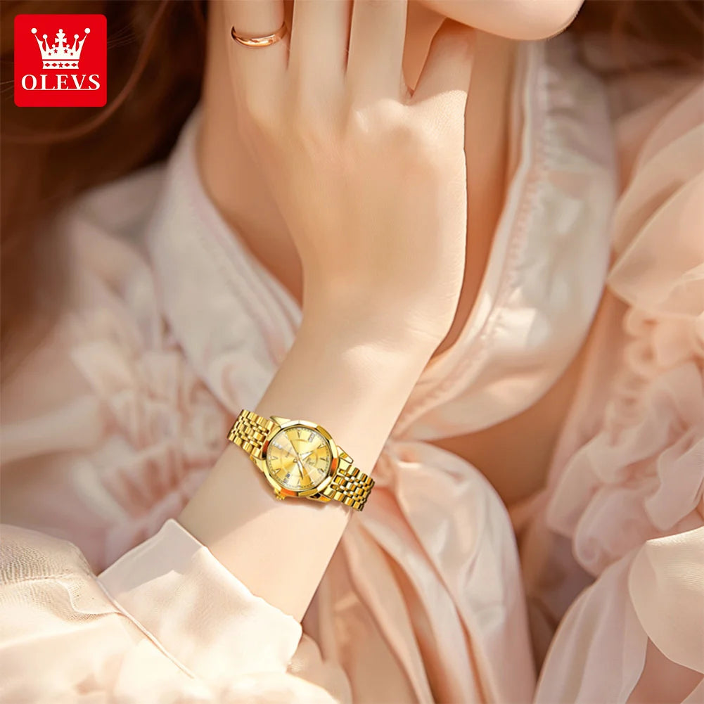 OLEVS 9977 Women's Quartz Watch - Olevs - Embellish Gold Jewelry & Diamond