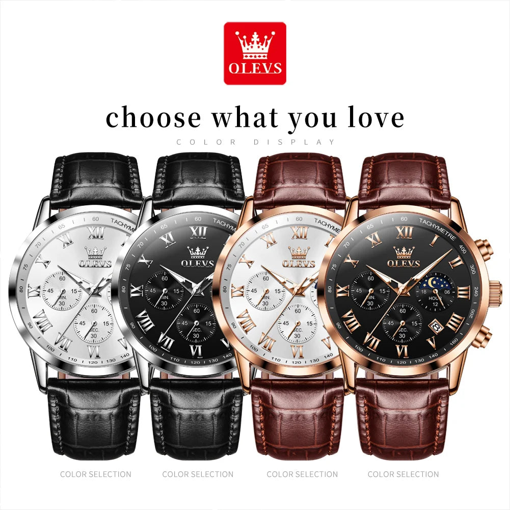OLEVS Luxury Quartz Watch for Men - Olevs - Embellish Gold Jewelry & Diamond
