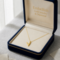 18K Real Gold V Necklace