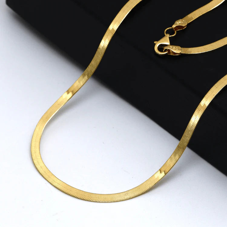 18k Gold Flat Snake Chain