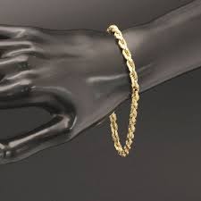 18k Gold Rope Chain Bracelet