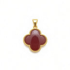 18k Gold Jade Clove Pendant