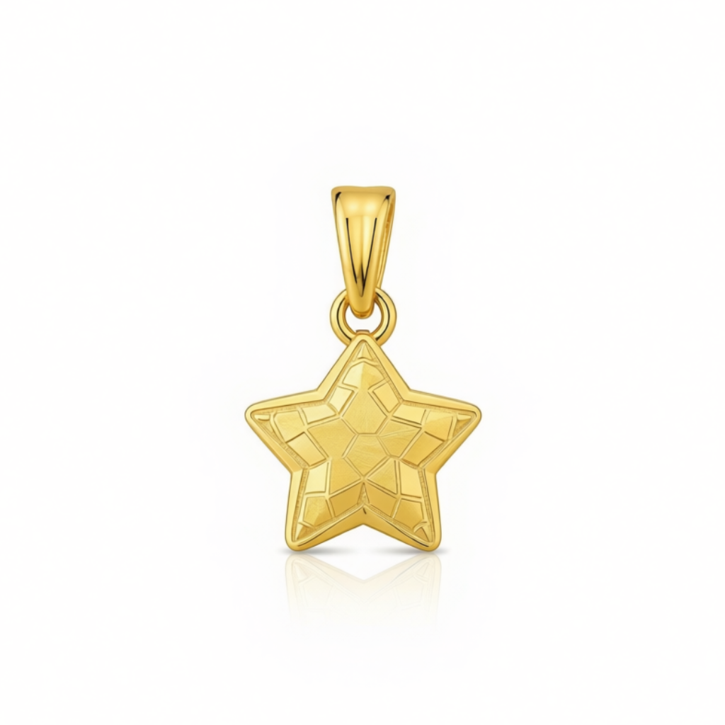 18k Gold Star Style 101 Pendant