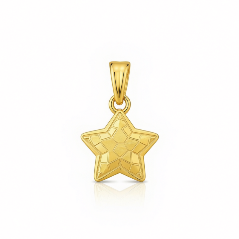 18k Gold Star Style 101 Pendant - Best Seller - Embellish Gold