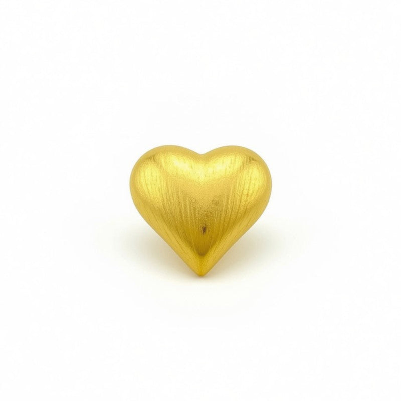 18k Gold Love Matt Heart Pendant - Best Seller - Embellish Gold
