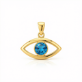 18k Gold Evil Eye 2 Pendants