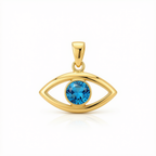 18k Gold Evil Eye 2 Pendants