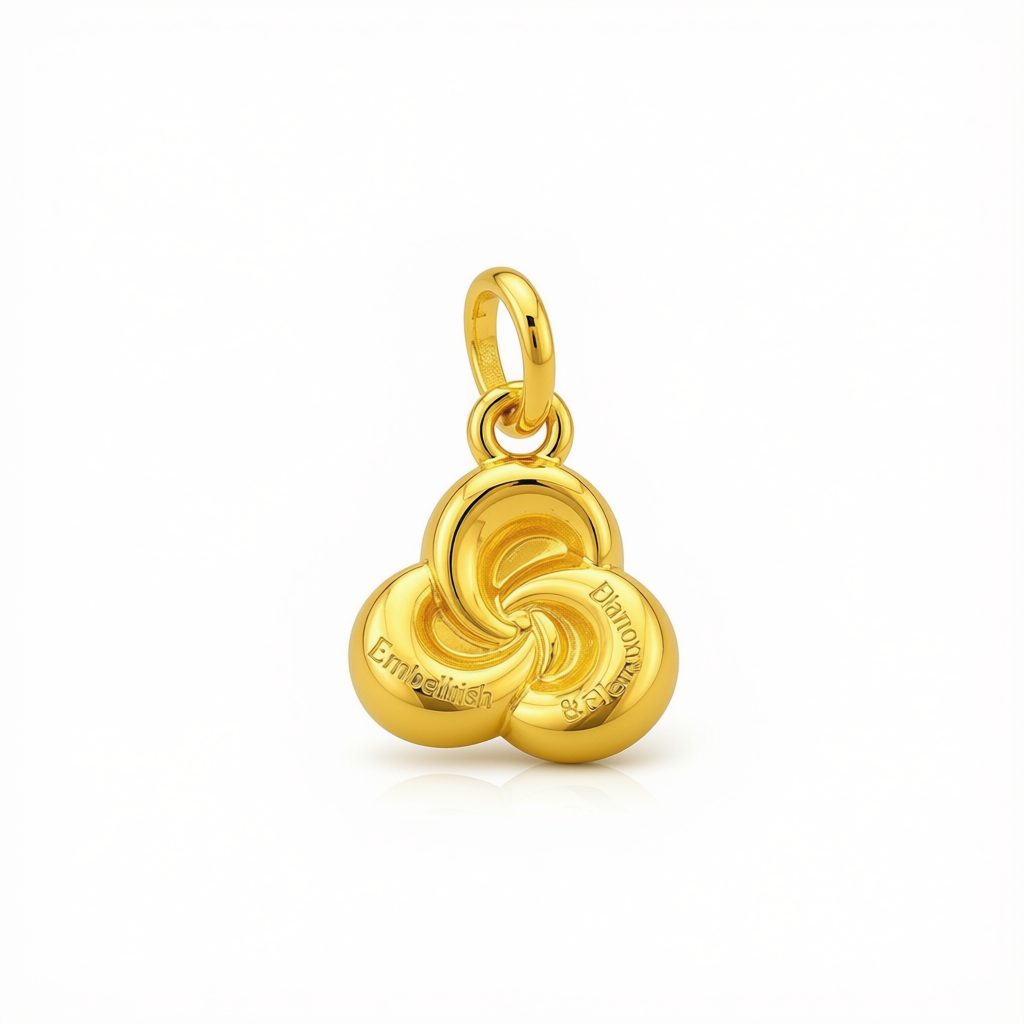 18k Gold Love Knot Pendant