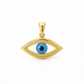 18k Gold Evil Eye 1 Pendant