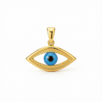 18k Gold Evil Eye 1 Pendant