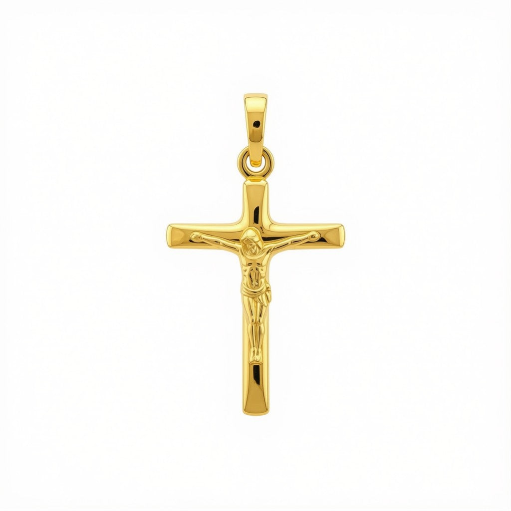 18k Gold Religious Cross Pendant