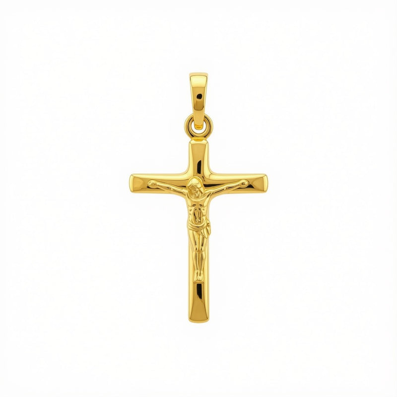 18k Gold Religious Cross Pendant - 18k Gold Pendant - Embellish Gold