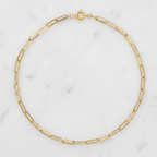 18k Gold Real Paperclip Bracelet