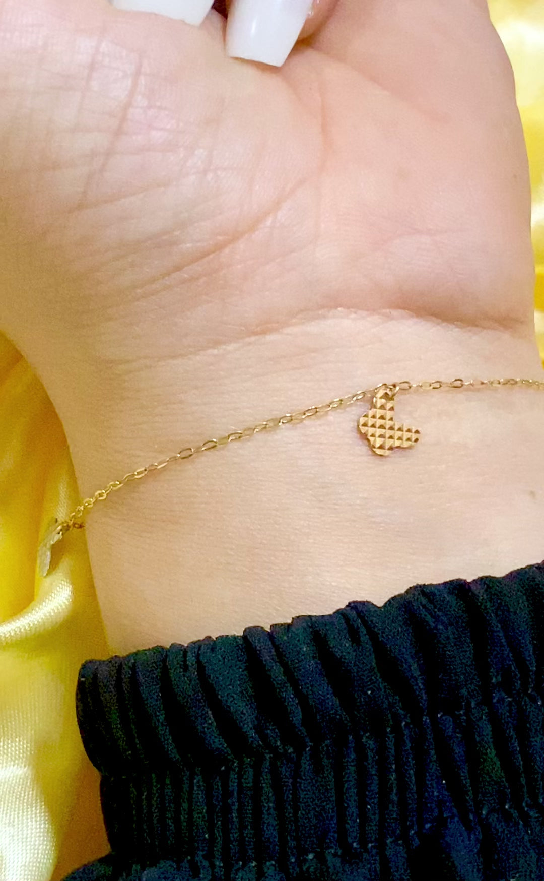 18K Gold 3 Butterfly Bracelet