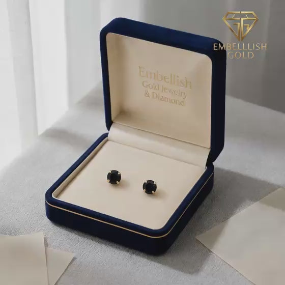 18k Gold Zircon Stone Earrings - 18k Gold Earrings - Embellish Gold