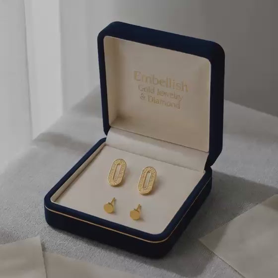 18K Real Gold Clip Style Earrings - 18k Gold Earrings - Embellish Gold