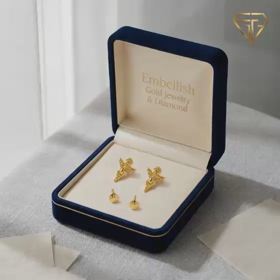 18K Real Gold Jesus Earrings - 18k Gold Earrings - Embellish Gold