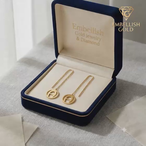 18k Gold Horse Shoe Tictac Earring - 18k Gold Earrings - Embellish Gold Jewelry & Diamond