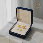 18K Real Gold Butterfly Earrings