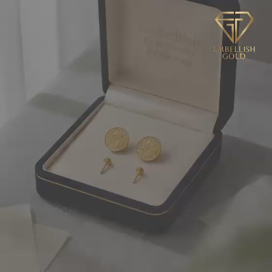 18K Real Gold Life of Tree Earrings - 18k Gold Earrings - Embellish Gold