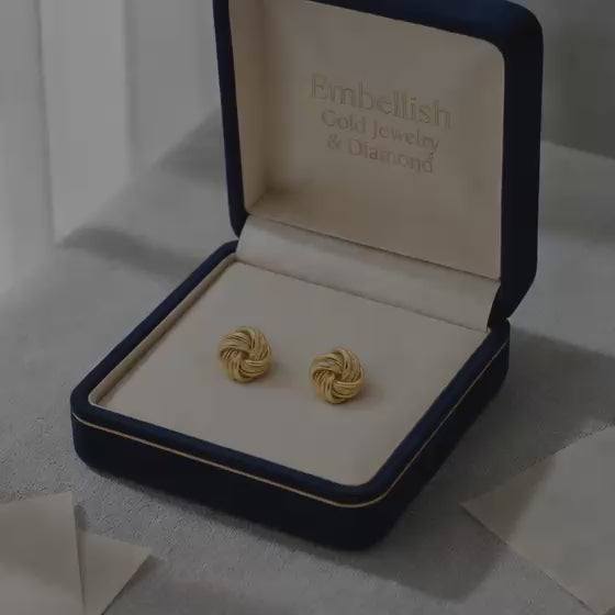 18k Gold Cinnamon Earrings - 18k Gold Earrings - Embellish Gold Jewelry & Diamond