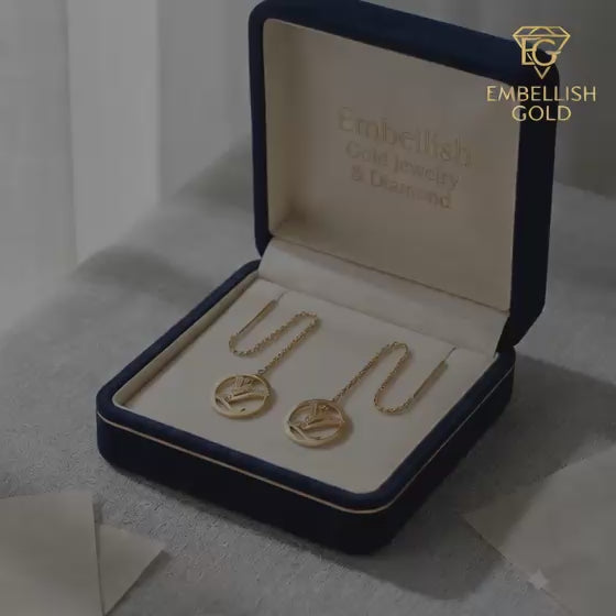 18k Gold Love Tictac Earrings - 18k Gold Earrings - Embellish Gold Jewelry & Diamond