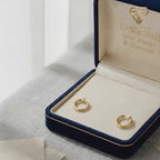 18K Real Gold  Nail Earrings