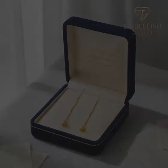 18k Gold Ball Tictac Earrings - 18k Gold Earrings - Embellish Gold