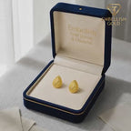 18K Gold Big Teardrop Screw Earrings