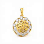 18k Flower with Zircon Stone Pendant