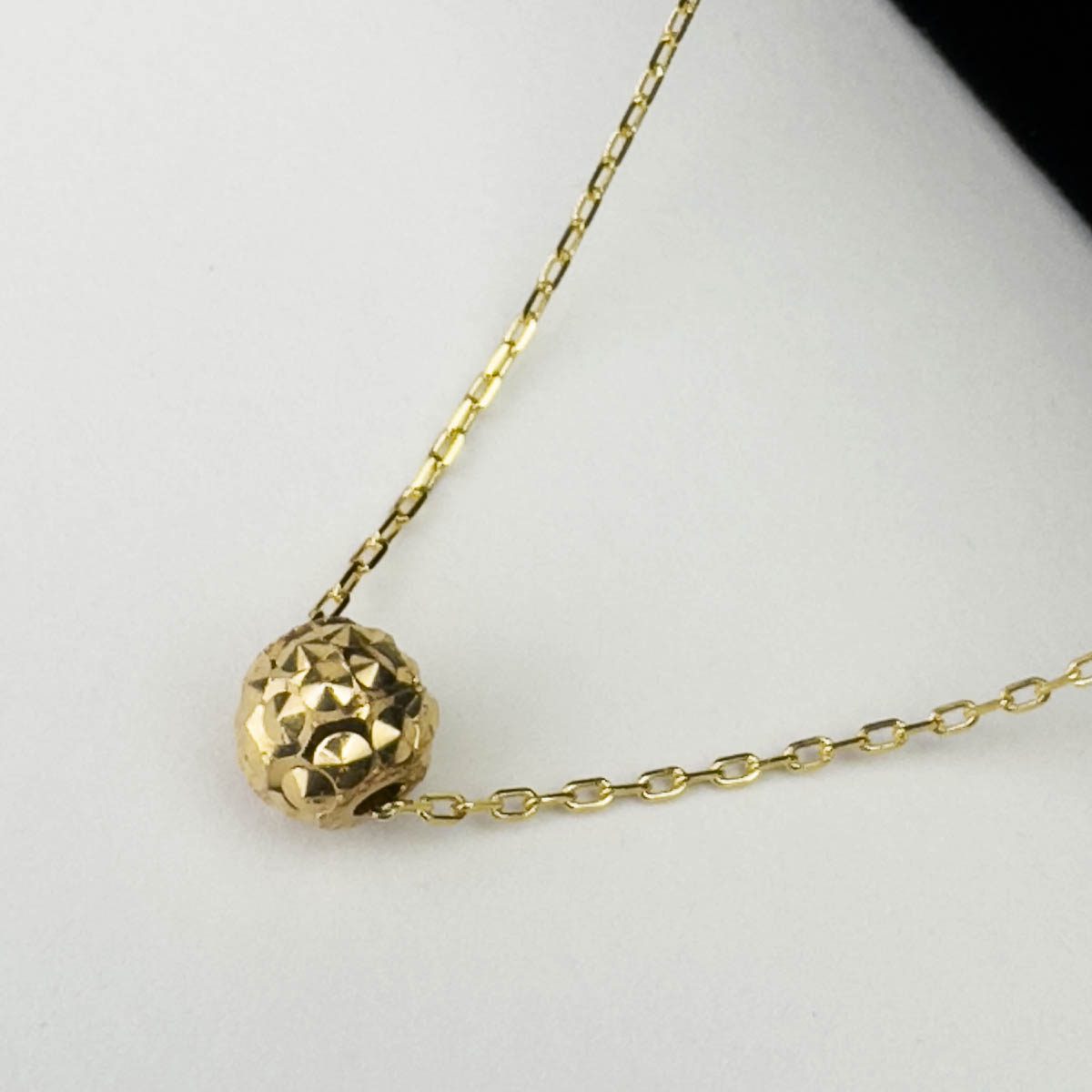 18k Real Saudi Gold Filled Ball Necklace 068