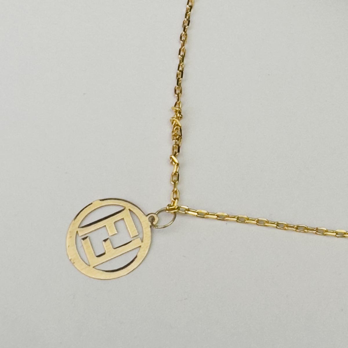 18k Real Saudi Gold 4 Charm Pendant Necklace 069