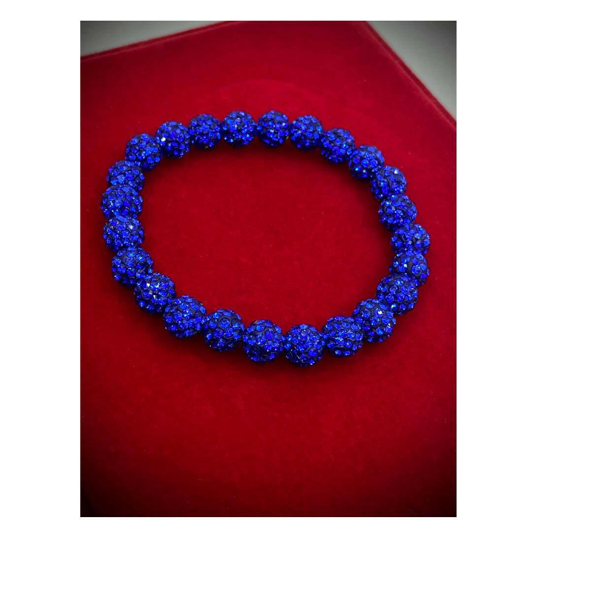 18k Real Saudi Gold Blue Bracelet 142