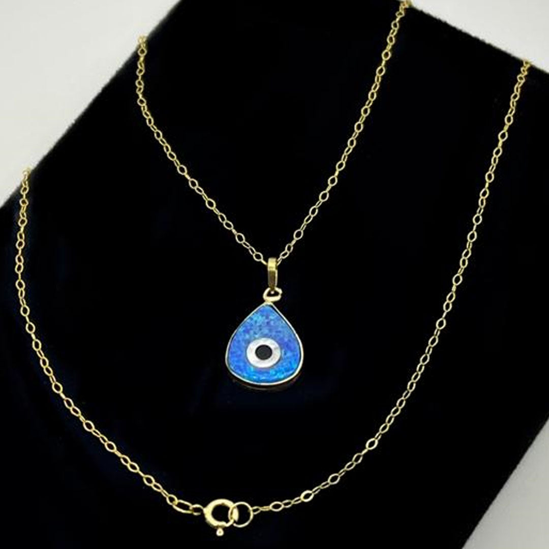 Real gold evil eye necklace Clearance