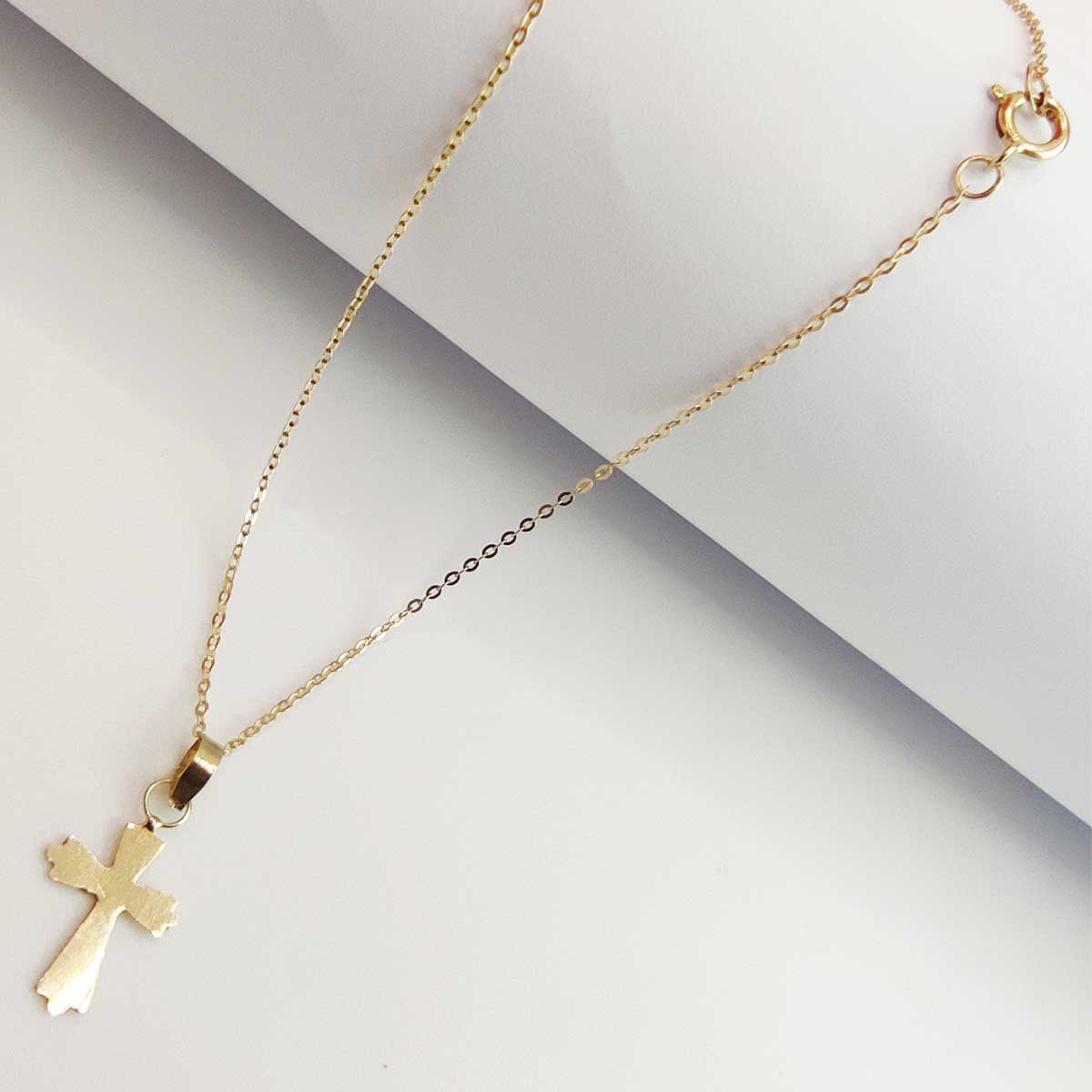 18K Gold Cross Necklace For Unisex 003 – Embellish Gold