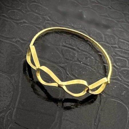 18k Real Saudi Gold Infinity Ring 118