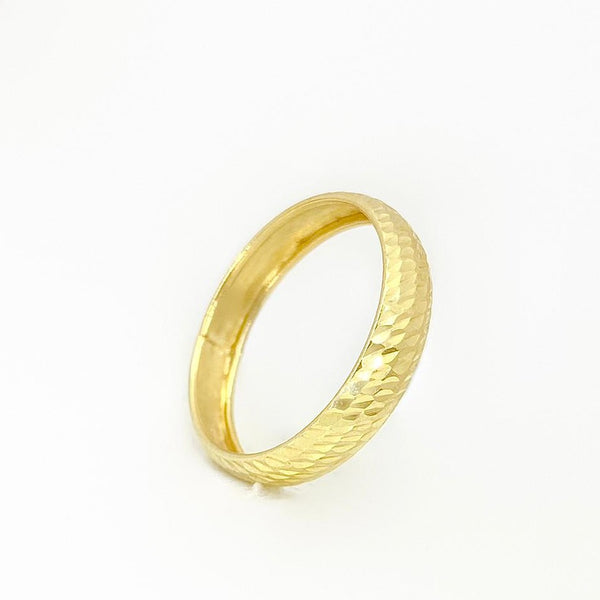 18K Real Saudi Gold Simple Ring Volume