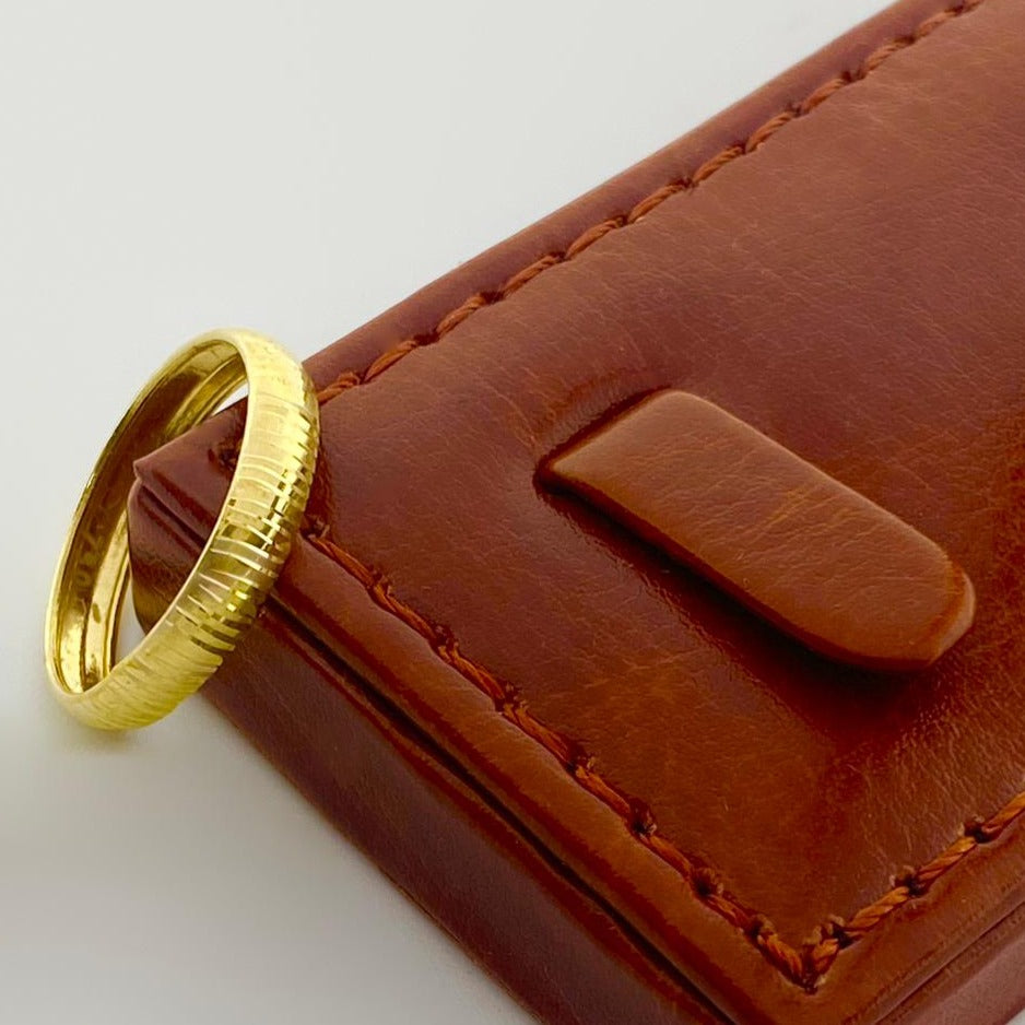 18K Real Saudi Gold Simple Ring Volume 1.49 - Embellish Gold