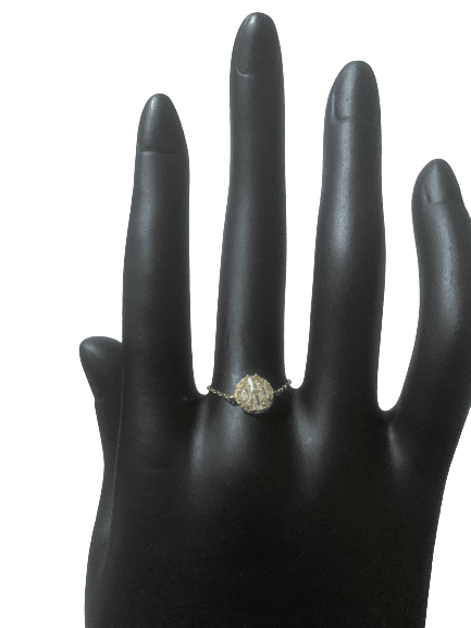 18K Gold Sun Stone Ring 1.47