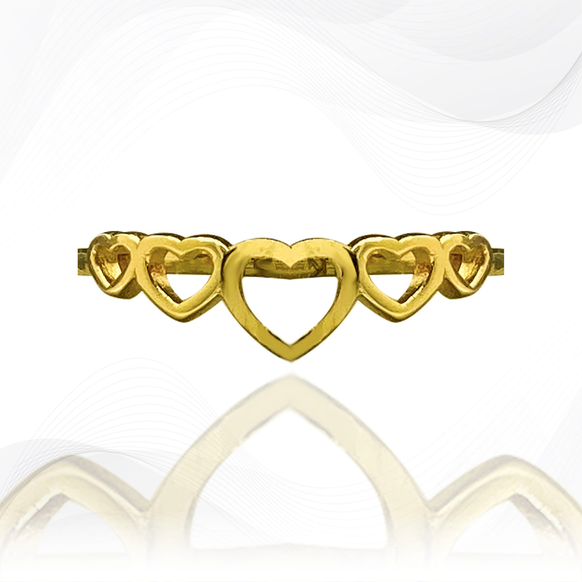 18K Gold Crown Ring For Females1.2