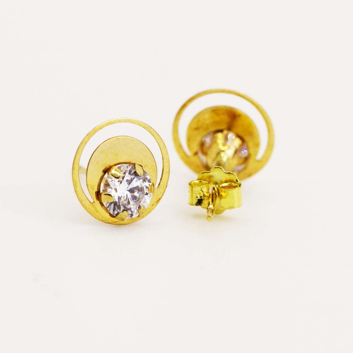18K Real Saudi Gold Earrings 1.003 - Embellish Gold