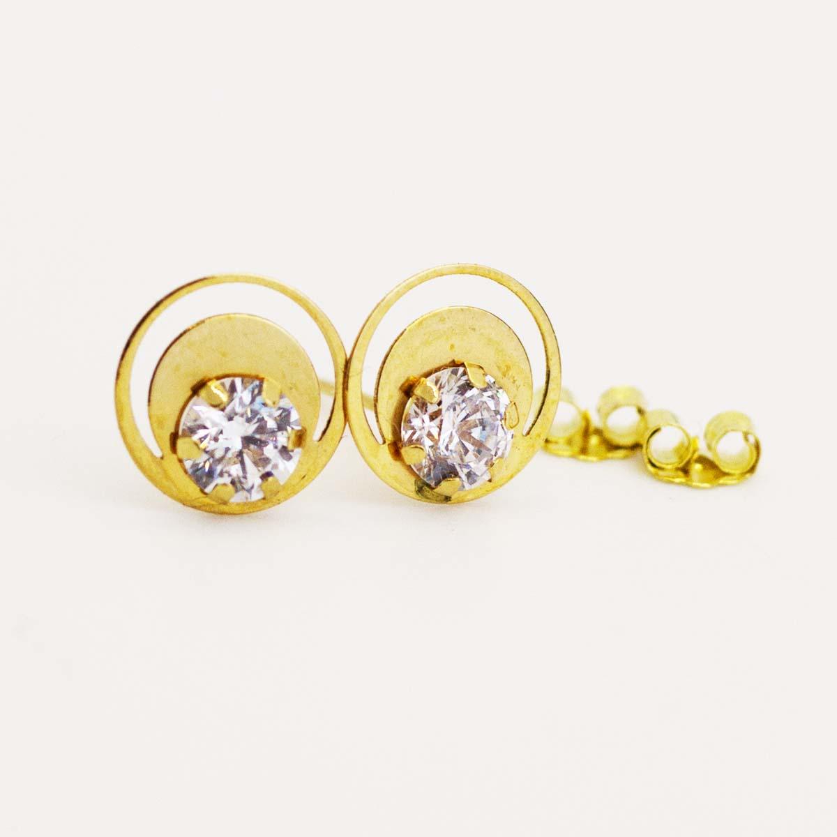 18K Real Saudi Gold Earrings 1.003