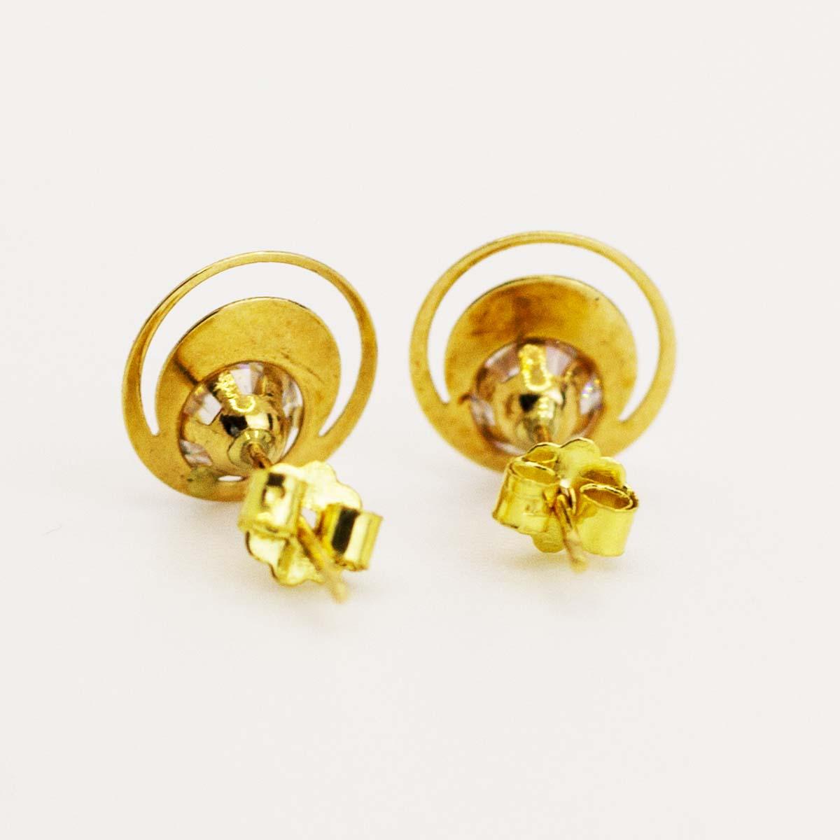 18K Real Saudi Gold Earrings 1.003 – Embellish Gold