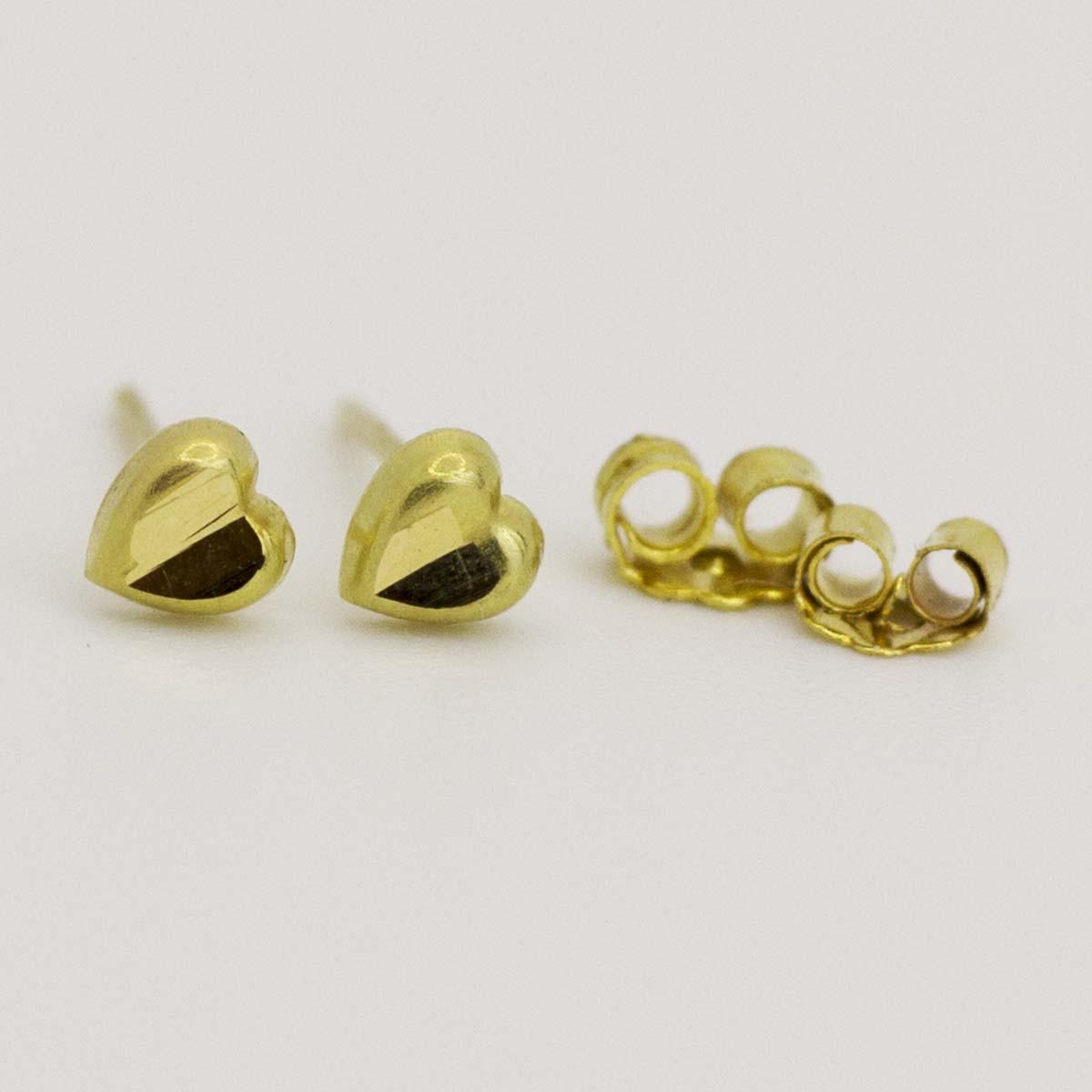 18K Gold Heart Earrings For Female 1.6 - Embellish Gold