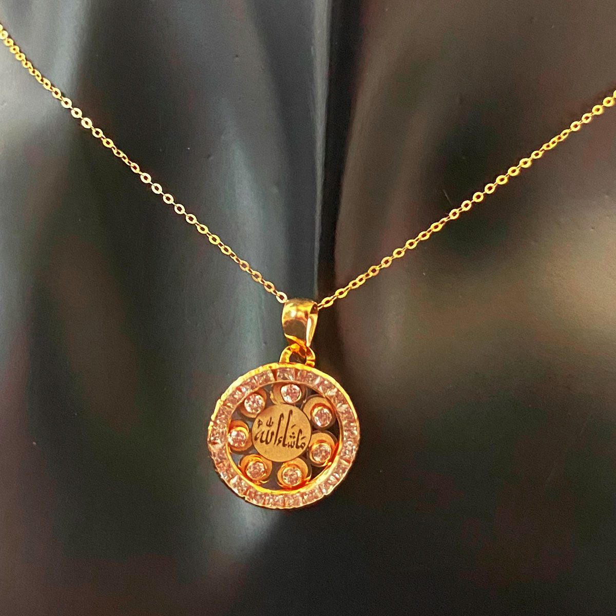 18 Karat Gold MashAllah Necklace - Embellish Gold