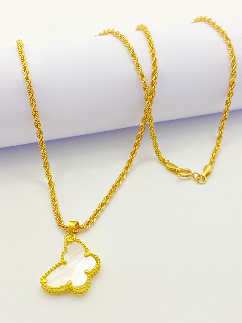 18K Real Saudi Gold Butterfly Rope Chain - New Launch - demo - Embellish Gold