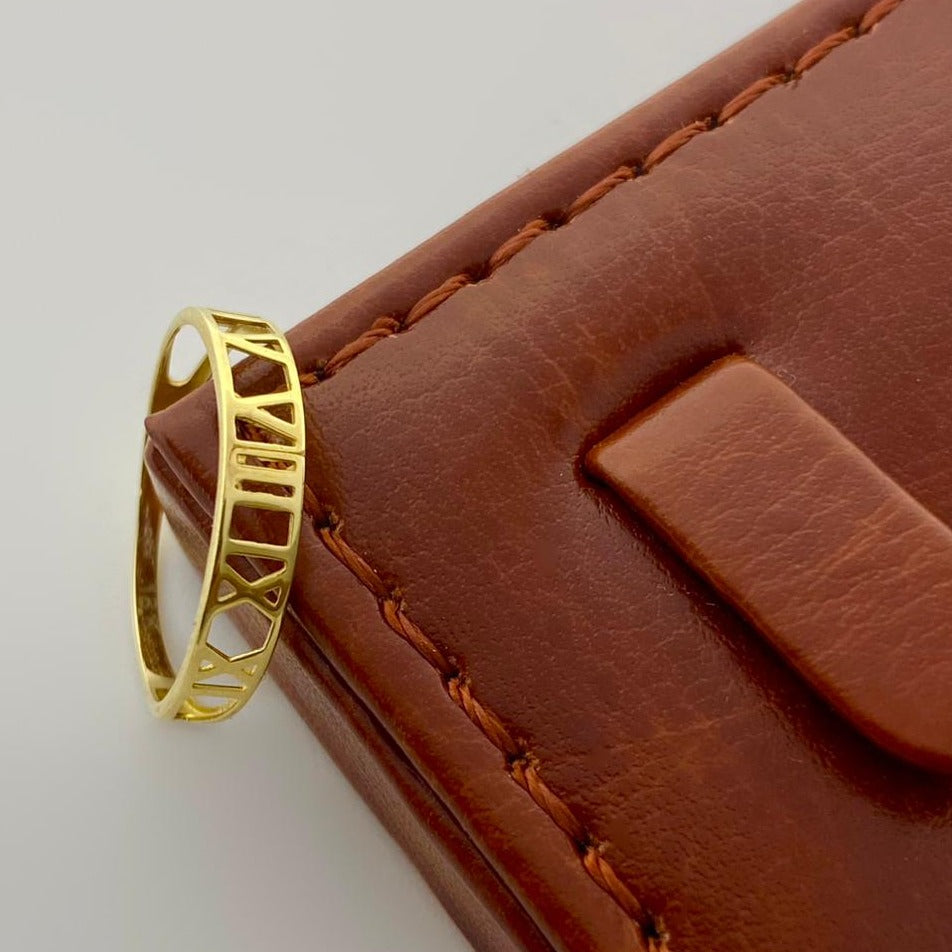 18K Real Saudi Gold Number Ring 145 - Redefining the Art of Gold Rings - Embellish Gold